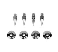 Cuifati Kit de Pointes d'isolation des Vibrations pour Haut-Parleur en Cuivre Haute Résistance, 16 Pieds Réglables Résistants aux Chocs pour Haut-Parleur, Amplificateur, Caisson de Basses, Platine