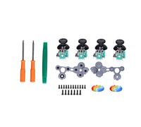 Cuifati Kit de Remplacement de Joystick pour One/Series X|S, Kit de Réparation de 4 Manettes avec Capuchons en Silicone, Module de Capteur Analogique 3D pour Remplacer les Pièces Endommagées des