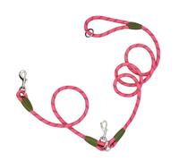 Cuifati Laisse pour Chien Mains Libres Réglable et Réfléchissante Laisse en Nylon Durable pour Chiens de Petite, Moyenne et Grande Taille Marchant et Dressant Noir Rose Violet Bleu Couleur 35,43 * (A)