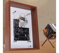 Cuifati Lecteur CD avec Cadre Photo Musical Rétro, Support Mural/Bureau à Double Usage, Compatible BT sans Fil (sans Haut-Parleur intégré), Affichage Numérique et Télécommande, Cadeau de