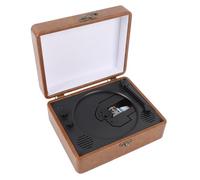 Cuifati Lecteur CD Portable Bluetooth avec Haut-parleurs, Lecteurs CD Rétro de Bureau avec Télécommande et Fonction de Répétition, Lecteur de Musique pour L'éducation Précoce adapté aux (Brown)