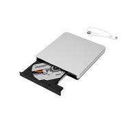 Cuifati Lecteur Externe, Graveur Optique USB C 5 Gbit/s | Coque ABS, Double Câble D'alimentation pour une Lecture Stable, Convient aux Ordinateurs Portables OS X , Prend en Charge