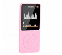 Cuifati Lecteur MP3 avec Bluetooth 5.3, Haut-Parleur HiFi intégré, Lecteur de Musique HiFi Portable jusqu'à 128 Go Extensible, Enregistreur Vocal, Livre électronique, pour Le Sport, Les (Pink)