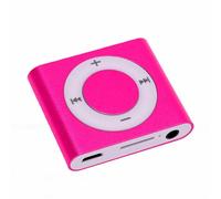 Cuifati Lecteur MP3, Lecteur de Musique Portable avec Haut-Parleur intégré et Son Surround 3D, Prend en Charge MP3 WMA FLAC Ape, Lecture 18 Heures, Corps en Alliage D'aluminium, pour (Rose Rouge)