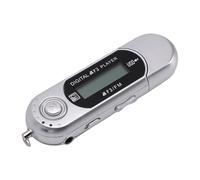 Cuifati Lecteur MP3 USB Rétro, Lecteur de Musique à écran LCD Prenant en Charge Les Formats MP3 WMA avec Paroles Synchronisées, Port USB, Carte jusqu'à 32 Go, Arrêt Automatique, Cadeaux (Silver)