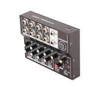Cuifati Mélangeur Stéréo Portable Q48 à 8 Canaux avec Amplificateur de Microphone, Console de karaoké d'excellente qualité Sonore pour le Podcasting en Studio en Direct, Compact, Puissant et Durable
