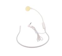 Cuifati Microphone Filaire pour Casque, Micro à Condensateur Unidirectionnel Antibruit avec Câble de 1,2 M, Prise 3,5 Mm pour Discours D'église en Classe (White)