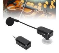 Cuifati Microphone pour Instrument à Ventouse, Micro pour Guitare, Micro pour Violon, Système sans Fil 2,4 G, 6 Heures de Lecture avec Noyau en Métal, Ventouse Absorbant Les Chocs pour