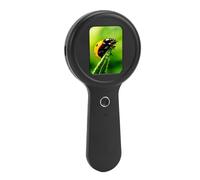 Cuifati Microscope Numérique Portable avec écran de 2,0 Pouces, Grossissement 200X, 16 Lumières LED Anti-secousse, avec Caméra Haute Résolution 12 MP, pour Amateur de Recherche Pédagogique (Black)