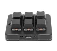 Cuifati Mini Clavier à 6 Touches, Clavier Macro Programmable Filaire USB, Mini de Jeu Mécanique à Une Main, Plug and Play, Ergonomique pour PC, Ordinateur de Jeu, Bureau (Black)