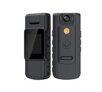 Cuifati Mini Enregistreur Vidéo de Caméra Corporelle, Caméra Corporelle de Police Portable 1080P avec Vision Nocturne, Petite Usée avec Objectif Rotatif à 180 ° et Clip pour Les