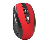 Cuifati Mini Souris sans Fil 2,4 GHz 3 Niveaux DPI Réglable, compatibilité étendue, Texture Mate, Longue Durée de Vie, pour XP Vista 2000 Server OS X, Fine et Résistante à la (Rouge)