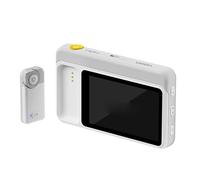 Cuifati Moniteur de Caméra Arrière 3,1 Pouces pour Le Vlogging sur Smartphone, Moniteur de Caméra déporté sans Fil avec Télécommande Magnétique Bluetooth (White)
