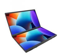 Cuifati Moniteur Portable Double écran 15,6 Pouces, 1080p FHD IPS 60 Hz, Triple Extension D'écran pour Ordinateur Portable, Prise en Charge d'une Rotation à 360 Degrés, écran Externe de