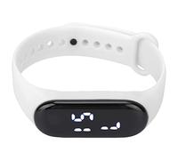 Cuifati Montre Numérique pour étudiants, élégant Affichage de Lumière Blanche LED, Bracelet en Silicone pour Les Activités Sportives de Plein Air (Rouge)