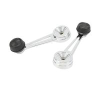 Cuifati Paire de Manivelles de Fenêtre Intérieure 12745409 de Remplacement pour Série F Bronco E-Series Pickup Truck Porte Fenêtre Manivelle Chrome ABS Manivelle en Métal