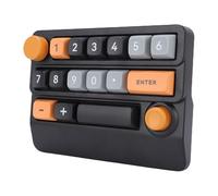 Cuifati Pavé Numérique Mécanique RVB sans Fil, Clavier Macro Programmable à 15 Touches Remplaçable à Chaud avec Bouton de Commande du Joystick du pavé Numérique, pour PC Portable IOS (Jaune Noir Bleu)