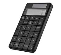 Cuifati Pavé Numérique USB 2,4 G, 29 Touches, Mini pavé Numérique sans Fil 2 en 1, Clavier Intelligent à énergie Solaire et Calculatrices de Bureau avec écran LCD, Compact et Portable