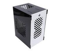 Cuifati Petit Boîtier PC, Carte Mère ITX Prenant en Charge 4 X 2,5 Pouces SSD, Alimentation SFX, Boîtier D'ordinateur de Bureau de Refroidissement Creux Ouvert à 360°, Panneau Acrylique