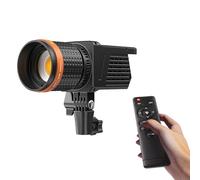 Cuifati Projecteur COB 40 W avec Lentille de luminosité 5X, Lentille Rotative à Mise au Point Réglable, 4 Filtres de Couleur, Double Température de Couleur 3000 K 6500 K, RA90 + CRI, 4100 (Prise UE)