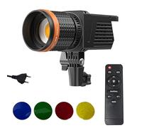 Cuifati Projecteur LED COB, 40 W Réglable 3000 K-6500 K, Lumière de Remplissage à Double Température de Couleur, Lampe Vidéo de Studio Professionnelle avec Télécommande pour la (Prise UE)