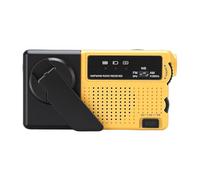 Cuifati Radio Météo d'urgence à Manivelle, Alimentation 4 Voies, Bande Complète AM FM WB, Résistant à l'eau, Radio Portable à Manivelle pour Le Camping en Plein Air d'urgence à la Maison