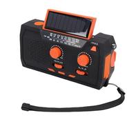 Cuifati Radio Météo d'urgence avec AM FM SW NOAA, Chargeur de Téléphone Portable 2000 MAh, Manivelle Solaire Chargée par USB, Lampe de Lecture LED, Lampe de Lecture, Alarme SOS, étanche (Black)