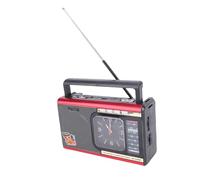 Cuifati Radio Rétro, Haut-Parleur Bluetooth Multifonctionnel AM FM SW avec Horloge et Lampe de Poche, Radios Vintage Portables avec Antenne Télescopique pour la Maison et Le (Rouge)