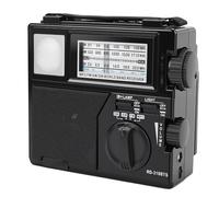 Cuifati Radio Solaire d'urgence avec Lampe Torche, Radio Météo Rechargeable par USB avec AM, FM et Ondes Courtes, Batterie 1200 MAh pour Une Utilisation Intérieure et Extérieure,