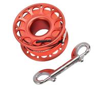Cuifati Reel de Plongée, 30m Léger Facile Manipulation Aviation Aluminium Safe Opération Stuba Scuba Reel de Plongée avec des Crochets à Double Finition pour l'extérieur (Orange)