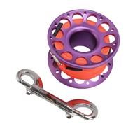 Cuifati Reel de Plongée, 30m Léger Facile Manipulation Aviation Aluminium Safe Opération Stuba Scuba Reel de Plongée avec des Crochets à Double Finition pour l'extérieur (Violet)