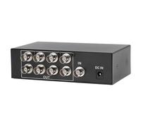 Cuifati Répartiteur BNC 8 Ports, 1 Entrée 8 Sorties, Amplificateur de Distribution Vidéo, Prend en Charge jusqu'à 1080p 60 Hz, Plug and Play, avec Adaptateur d'alimentation, pour la (Prise UE)