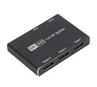 Cuifati Répartiteur DisplayPort 1x3, Hub MST SST Triple Moniteur avec Prise en Charge 8K 30 Hz 4K 144 Hz 4K Ultra HD HDR, pour Système D'exploitation PC Ordinateur Portable Home Cinéma