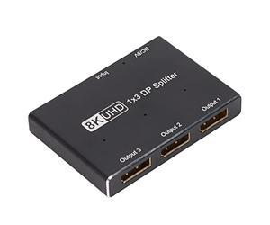 Cuifati Répartiteur DisplayPort 1x3, Hub MST SST Triple Moniteur avec Prise en Charge 8K 30 Hz 4K 144 Hz 4K Ultra HD HDR, pour Système D'exploitation PC Ordinateur Portable Home Cinéma