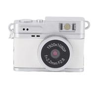 Cuifati Retro Digital Camera, FHD 1080p 2MP Prise en Charge de la Conception du Support Savoureux de la Chambre Compacte de 128 Go pour l'enregistrement des Photos (White)