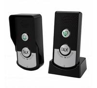 Cuifati Sonnette sans Fil, Sonnette sans Fil avec Interphone Vocal Bidirectionnel, Couverture Longue Portée de 1 000 M, 1 800 MAh, D'interphone Rechargeable pour Les Soins aux (Black)
