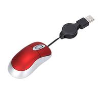 Cuifati Souris pour Enfants avec Câble Réglable Souris Filaire USB 1600 DPI Conception de Roue à 3 Voies Portable Ergonomique Plug & Play pour 7/8/10/Vista XP Compatible Rouge
