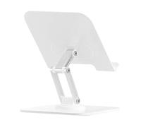Cuifati Support de Tablette Pliable, Support de Tablette de Téléphone de Bureau Réglable Rotatif à 360 Degrés avec Coussinets en Silicone Antidérapants, pour Pro 12.9 11 Air Tab Home (White)