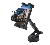 Cuifati Support de Téléphone de Camion pour Pare-Brise de Tableau de Bord, Bras de 15 Cm de Long, Robuste avec Col Rotatif à 360°, Caoutchouc Antidérapant pour SUV et Bus