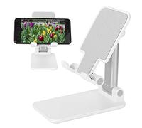 Cuifati Support de Téléphone Portable Réglable, Support Rétractable pour Le Bureau, Jouer Pendant Le Chargement, Support Stable, Accès Pratique au Port (Blanc)