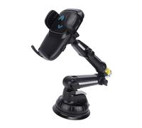 Cuifati Support de Téléphone pour Camion, Bras Long Robuste de 12,9 Pouces avec Rotation à 360° pour Smartphones et Tablettes, Ventouse pour Pare-Brise de Tableau de Bord (Black)