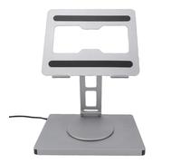 Cuifati Support pour Ordinateur Portable Hub USB C 10 en 1 pour Bureau avec Station d'accueil, 4K à 60 Hz, Charge Rapide PD100W, Support Réglable Rotatif à 360° pour Latitude, XPS