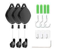 Cuifati Système de Gestion des Câbles VR Compatible avec Vive, Rift, MR, VAL, Valve Index VR, 6 Paquets de Système de Suspension au Plafond Rétractable sans Perçage pour Accessoires de (B)