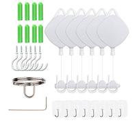 Cuifati Système de Gestion des Câbles VR Compatible avec Vive, Rift, MR, VAL, Valve Index VR, 6 Paquets de Système de Suspension au Plafond Rétractable sans Perçage pour Accessoires de (C)