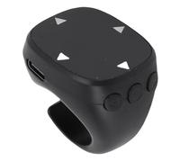 Cuifati Télécommande Bluetooth du Bout des Doigts, Bague de Défilement avec Bluetooth 5.3 pour Téléphone, Tablette, Ordinateur, Compatible avec OS, Longue Distance 10 M, Batterie (Black)