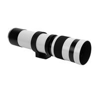 Cuifati TéléObjectif Zoom 420 à 800 Mm F/8.3, Objectif Optique à Mise au Point Manuelle, pour Appareil Photo Hybride à Monture E, Construction Entièrement Métallique (White)