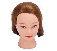Cuifati Tête de Mannequin de Pratique Professionnelle avec Cheveux Synthétiques Haute Température, Mannequin de Cosmétologie avec Support de Pince et Kit d'outils de Coiffure pour Tressage,