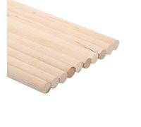 Cuifati TIDES DOWELS DE 10 PCS DOWELLES en Bois, Bâtons en Bois Ronds en Bouleau Blanc, pour Fabrication, Arts, Bricoles, Support DE Gâteau à Plusieurs Niveaux et Baguettes DE (10 mm * 30cm)