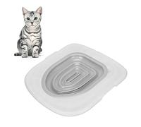 Cuifati Traineur de Siège de Toilettes pour Chats pour Animaux de Compagnie, Entraîneur de Toilettes pour Chats, capacité de Roulement Forte, Conception de Rainure, (Plateau Blanc, 1 Support