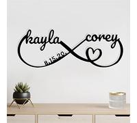 CUIGOI Décoration Murale en Métal Infini Nom personnalisé signes Art Décor de Mur d'intérieur(Nom Caractère-3), 30*10cm